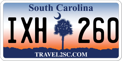 SC license plate IXH260
