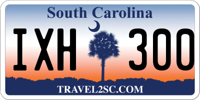 SC license plate IXH300