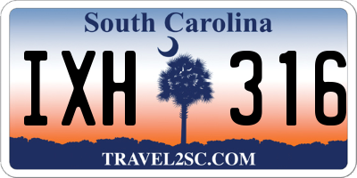 SC license plate IXH316