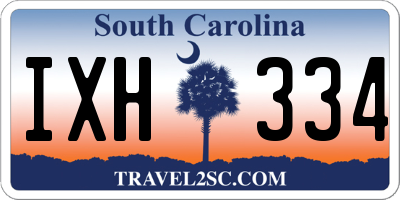 SC license plate IXH334
