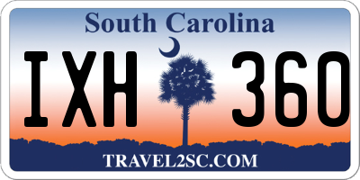 SC license plate IXH360