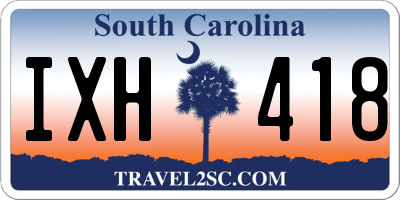 SC license plate IXH418