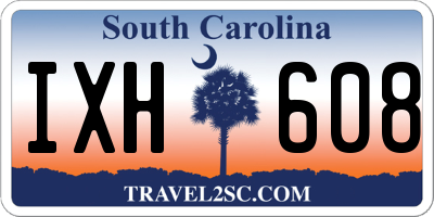 SC license plate IXH608