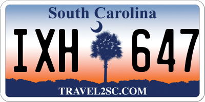SC license plate IXH647
