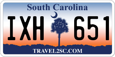 SC license plate IXH651