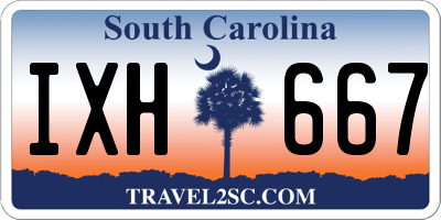 SC license plate IXH667