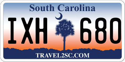 SC license plate IXH680