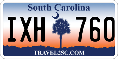 SC license plate IXH760