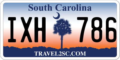 SC license plate IXH786