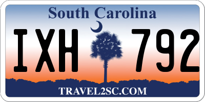 SC license plate IXH792