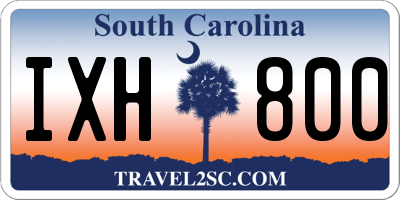 SC license plate IXH800