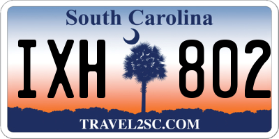 SC license plate IXH802