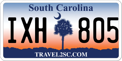 SC license plate IXH805
