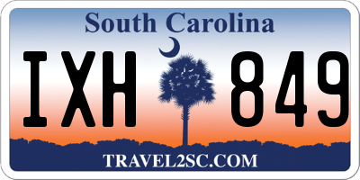 SC license plate IXH849