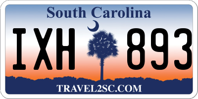 SC license plate IXH893