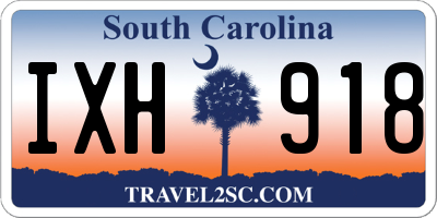 SC license plate IXH918
