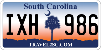 SC license plate IXH986