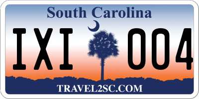 SC license plate IXI004