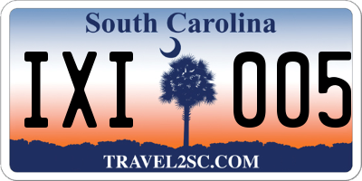 SC license plate IXI005