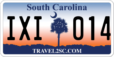 SC license plate IXI014