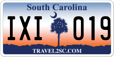 SC license plate IXI019