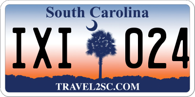 SC license plate IXI024