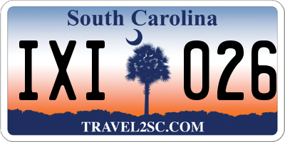 SC license plate IXI026