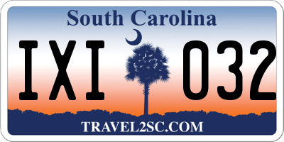 SC license plate IXI032