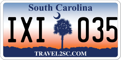 SC license plate IXI035