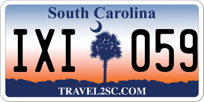 SC license plate IXI059