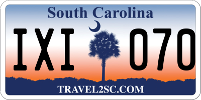 SC license plate IXI070