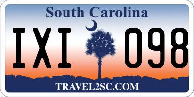 SC license plate IXI098