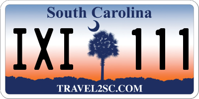 SC license plate IXI111