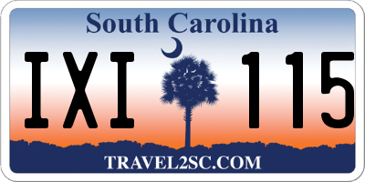 SC license plate IXI115