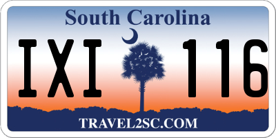 SC license plate IXI116