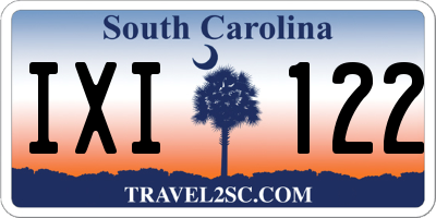 SC license plate IXI122