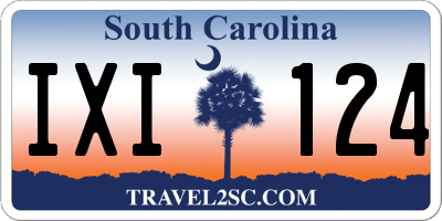 SC license plate IXI124