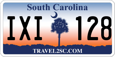 SC license plate IXI128