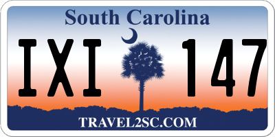 SC license plate IXI147