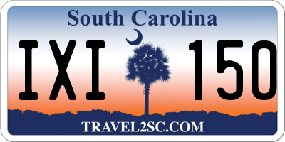 SC license plate IXI150