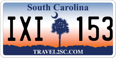 SC license plate IXI153