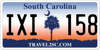 SC license plate IXI158