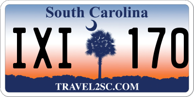 SC license plate IXI170