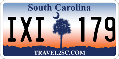 SC license plate IXI179