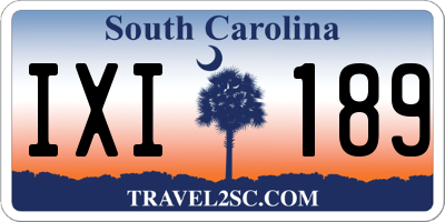 SC license plate IXI189