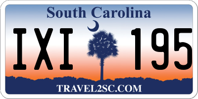 SC license plate IXI195