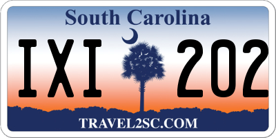 SC license plate IXI202