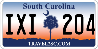 SC license plate IXI204