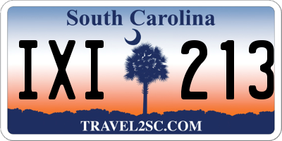 SC license plate IXI213