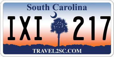 SC license plate IXI217
